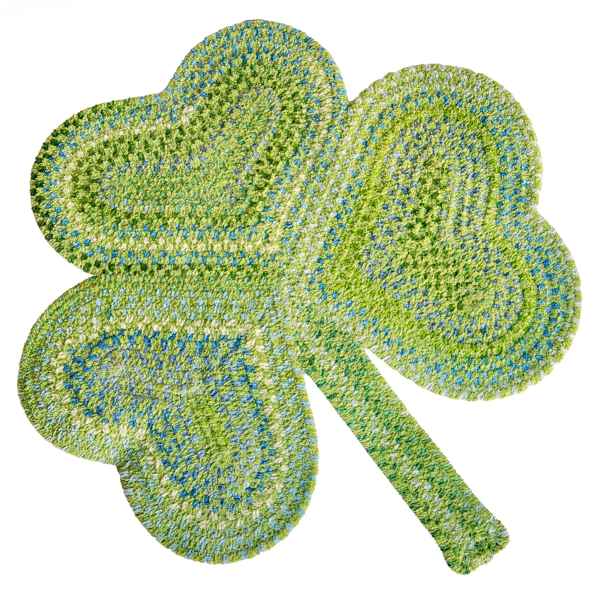 Happy Holidays-St. Patrick's Clover Braided Rug Wedge image