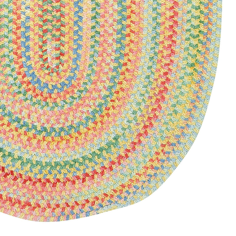 Cutting Garden Buttercup Braided Rug Oval Corner image