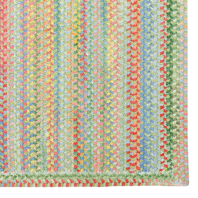 Cutting Garden Grass Braided Rug Rectangle Corner image