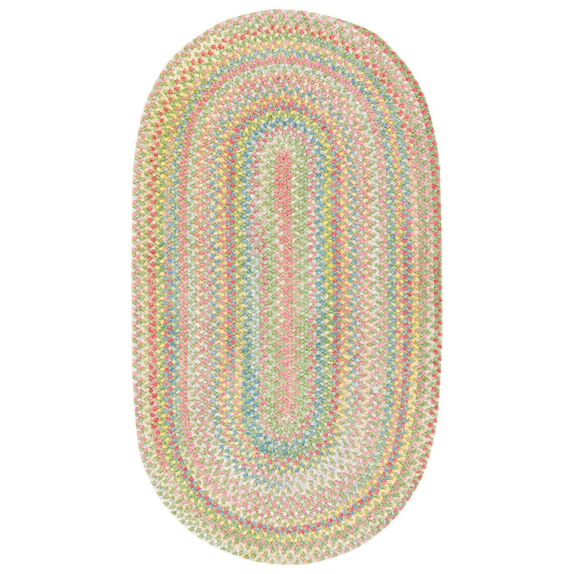 Cutting Garden Grass Braided Rug Oval image