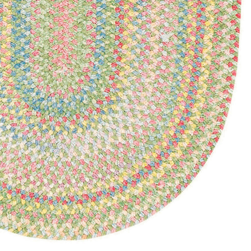 Cutting Garden Grass Braided Rug Oval Corner image