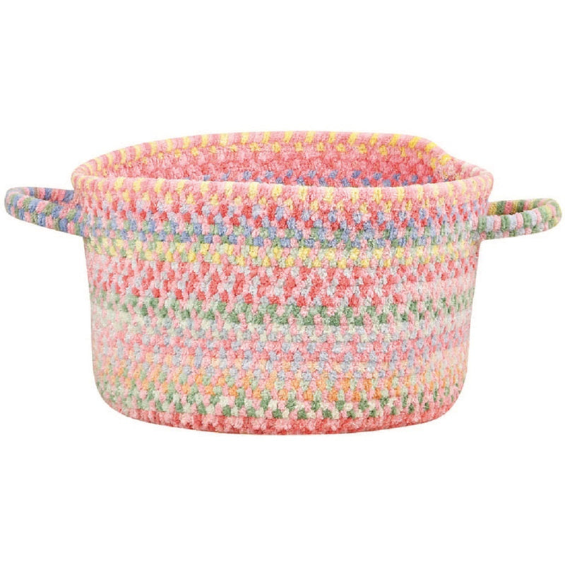 Cutting Garden Tea Rose Braided Rug Basket SiloB image