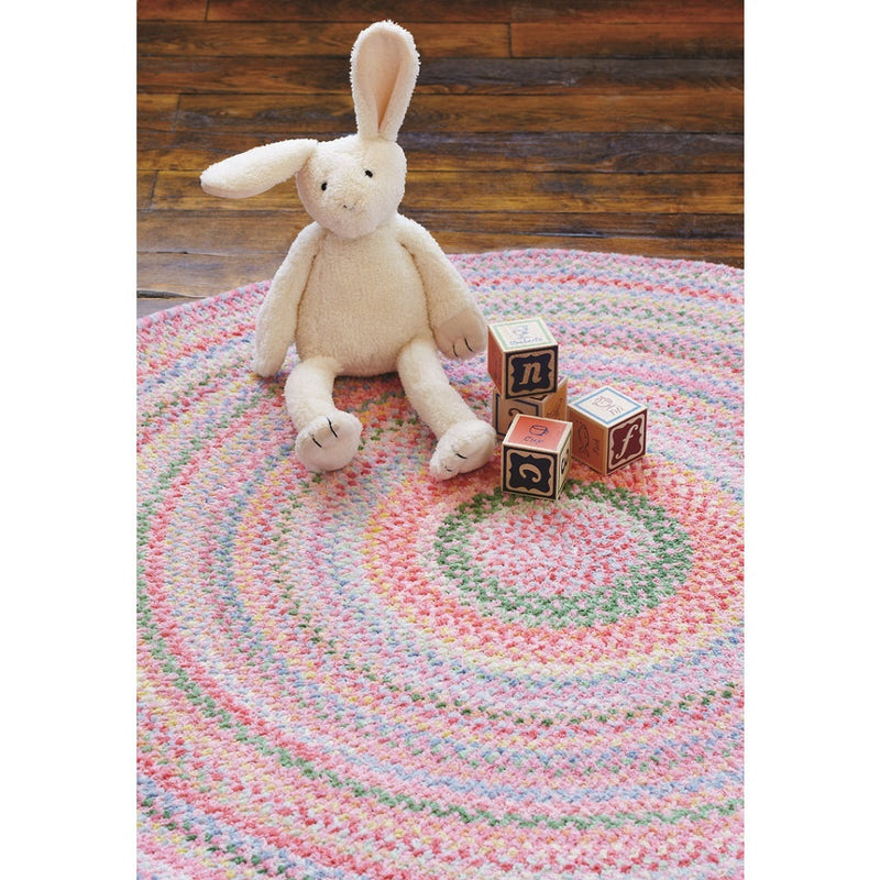 Cutting Garden Tea Rose Braided Rug Oval Roomshot image