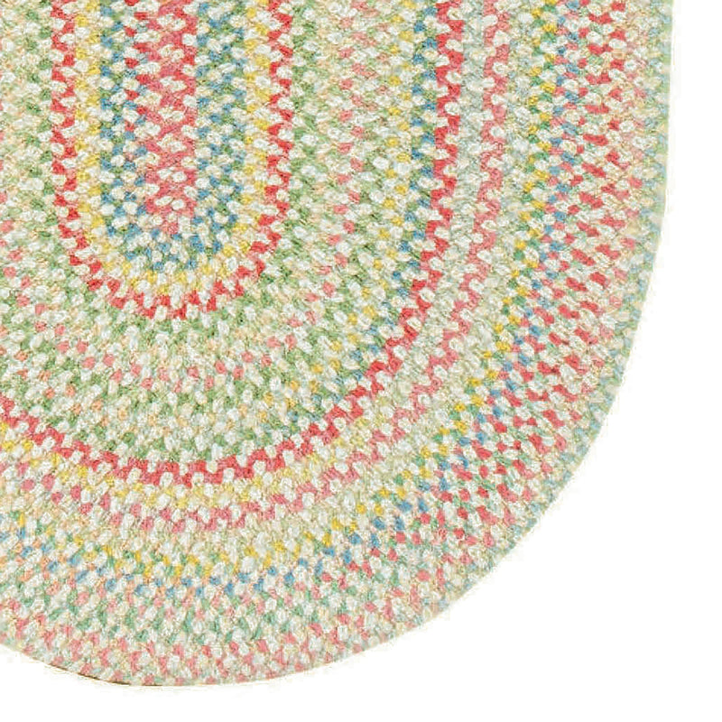 Cutting Garden Lily Braided Rug Oval Corner image