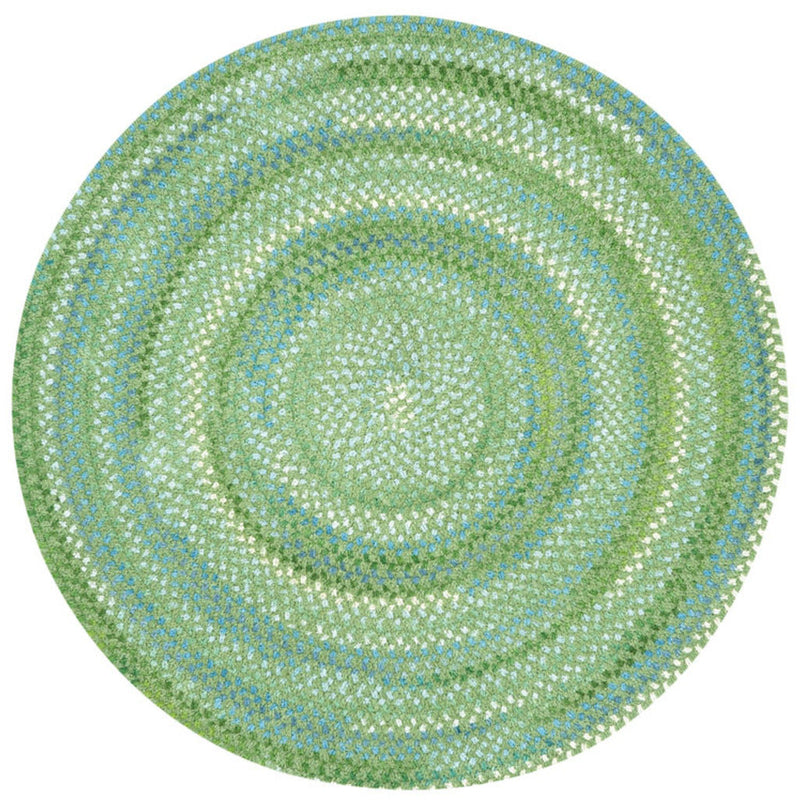 Sailor Boy Sea Monster Green Braided Rug Round SiloC image