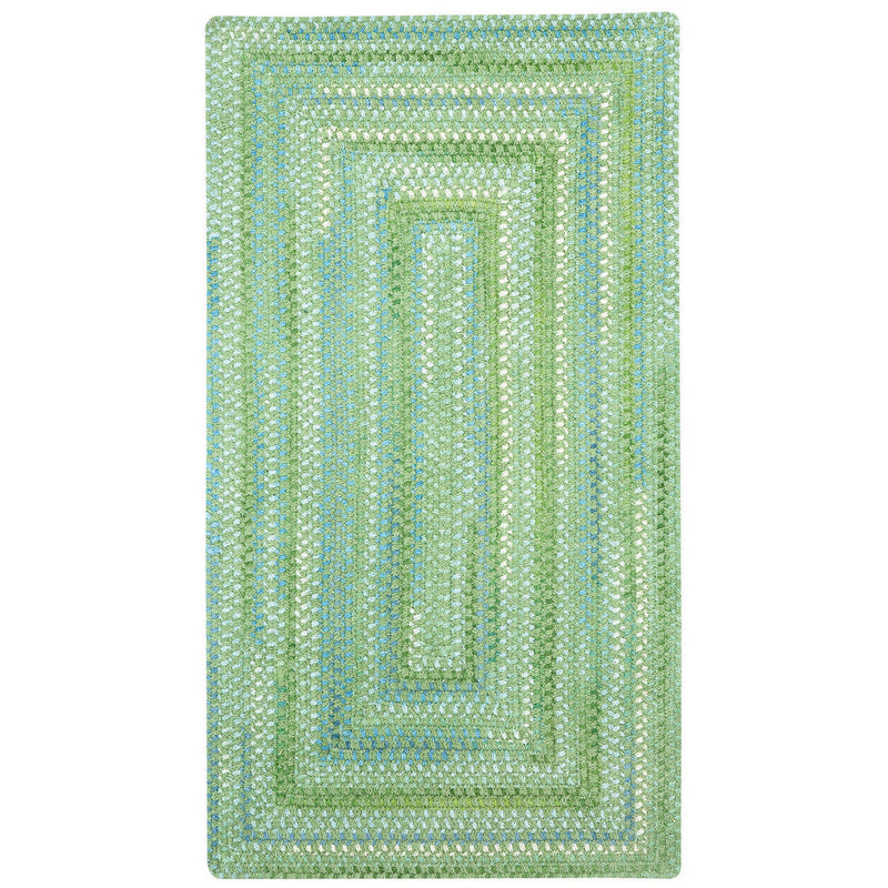 Sailor Boy Sea Monster Green Braided Rug Concentric SiloQ image