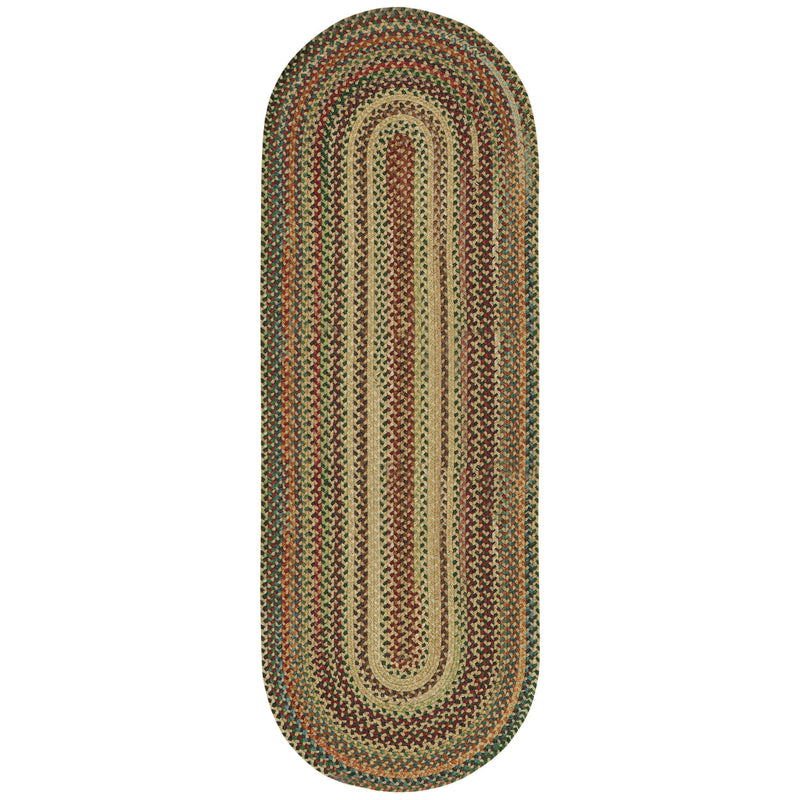 Bear Creek Wheat Braided Rug Oval Runner Silo image