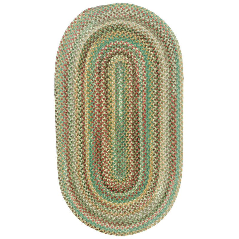 Bear Creek Sage Braided Rug Oval SiloV image