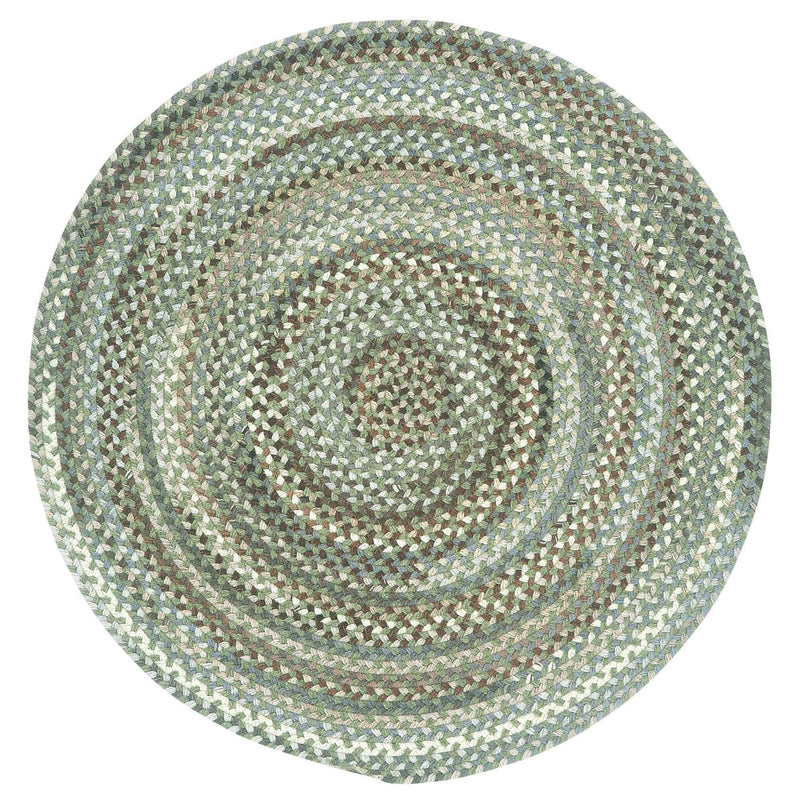 Bear Creek Olive Branch Braided Rug Round SiloC image