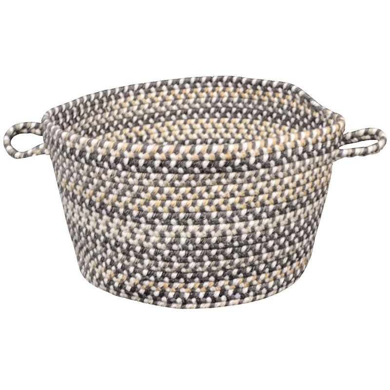 Bear Creek Grey Braided Rug Basket SiloB image