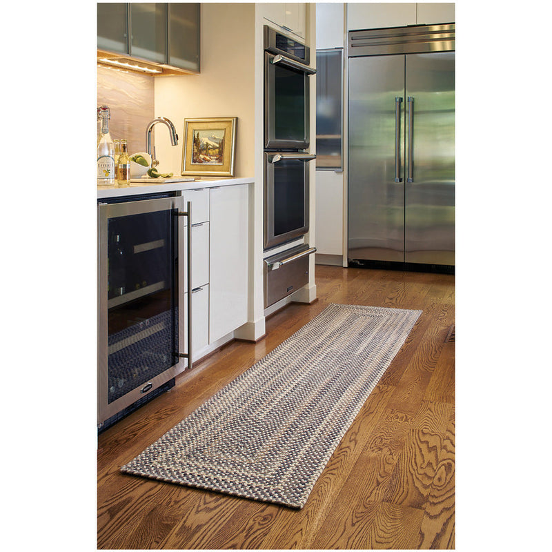 Bear Creek Grey Braided Rug Oval Roomshot image