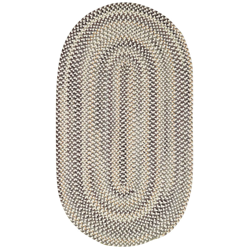 Bear Creek Grey Braided Rug Oval SiloV image