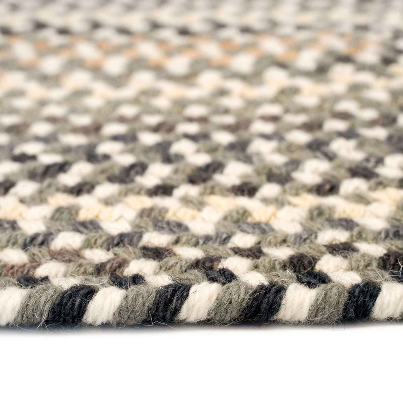 Bear Creek Grey Braided Rug Oval Cross Section image