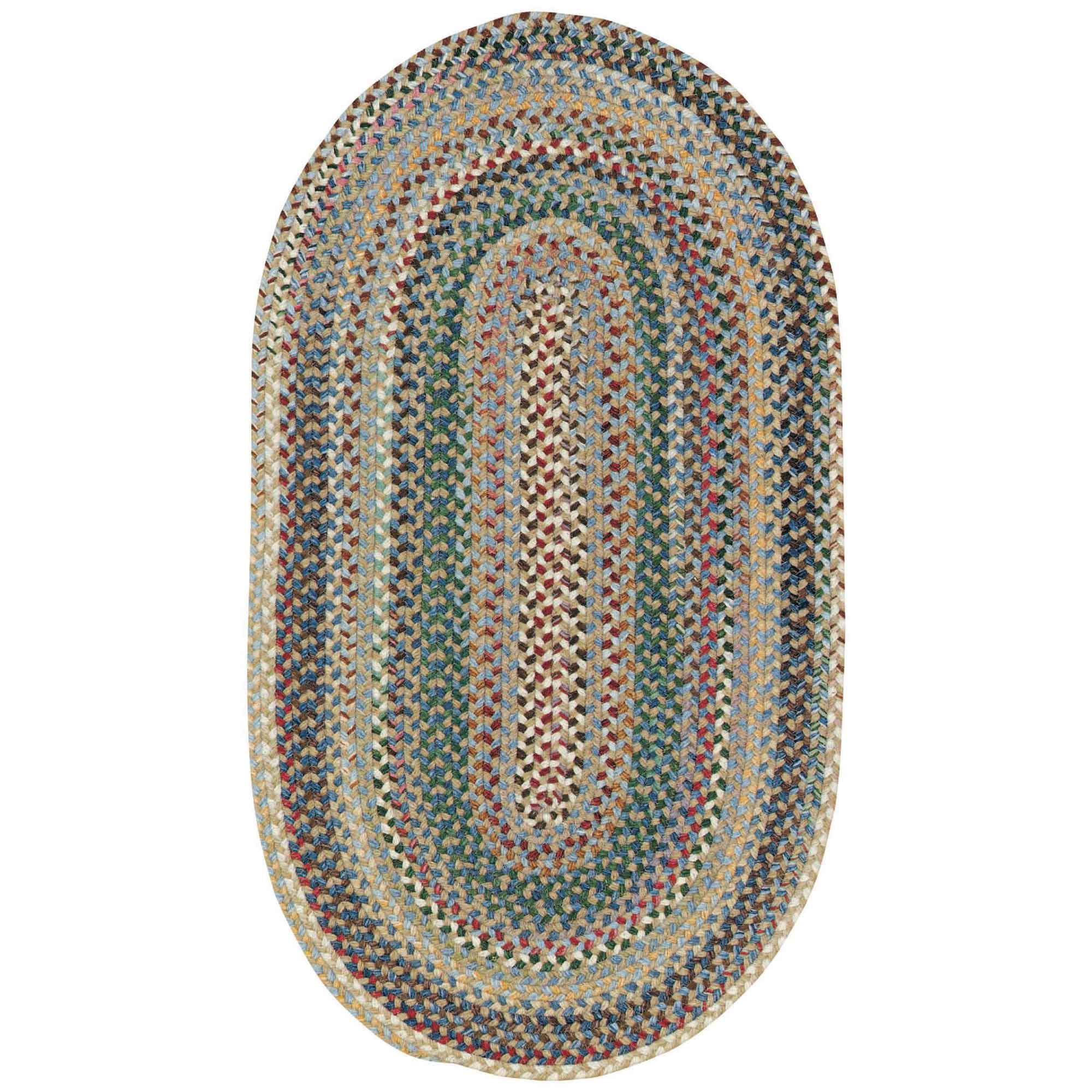 Bear Creek Misty Blue Braided Rug Oval image