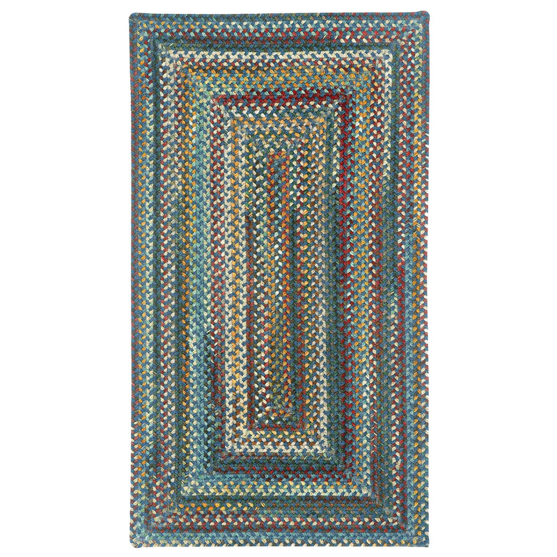 Bear Creek Deep Blue Braided Rug Concentric SiloQ image