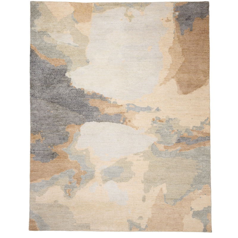 Aquarelles Noir Hand Knotted Rug Rectangle SiloR image