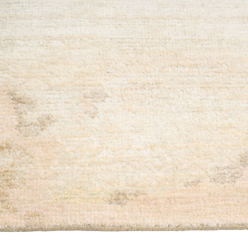 Aquarelles Blanc Hand Knotted Rug Rectangle Cross Section image