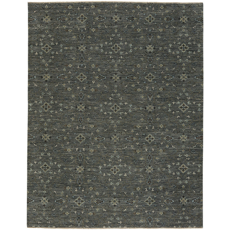 Ethereal Steel Hand Knotted Rug Rectangle SiloR image