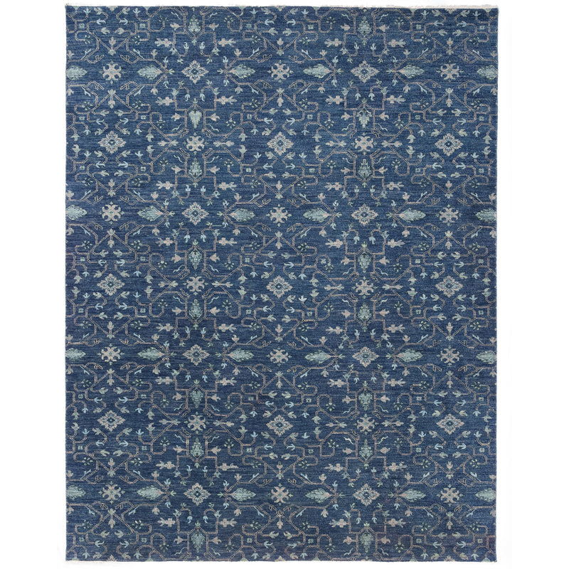 Ethereal Navy Hand Knotted Rug Rectangle SiloR image