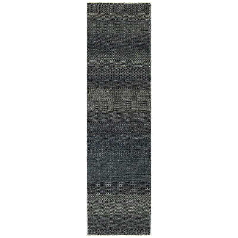 Barrister Ink Hand Knotted Rug Runner SiloN image