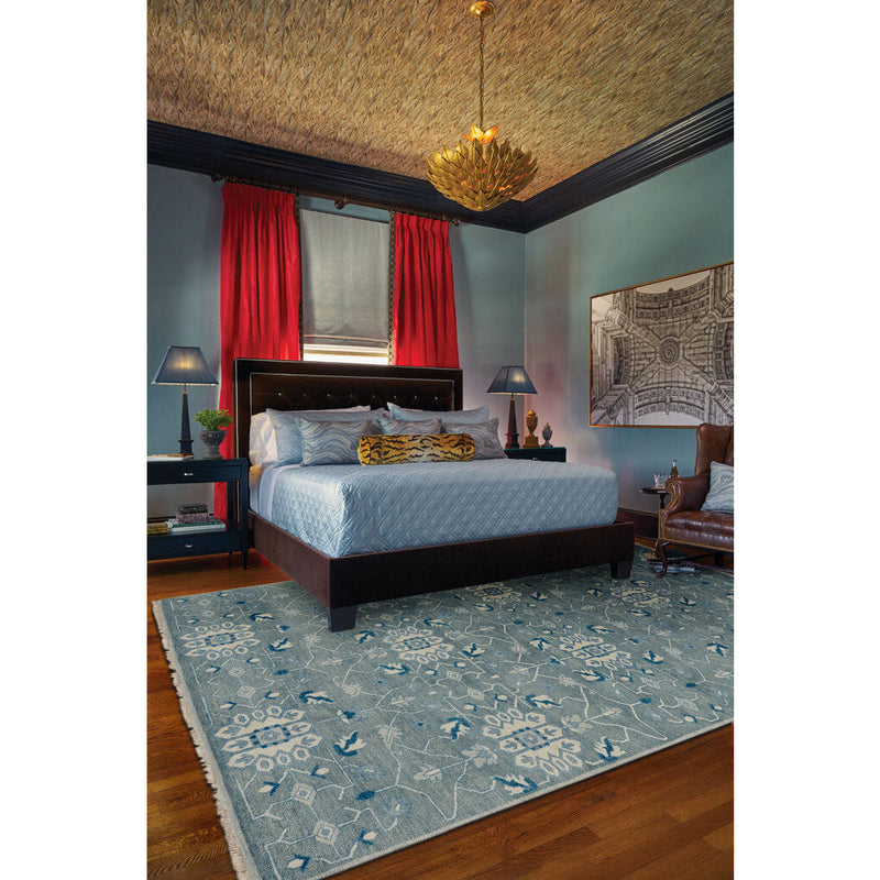 Solace Fog Hand Knotted Rug Rectangle Roomshot image