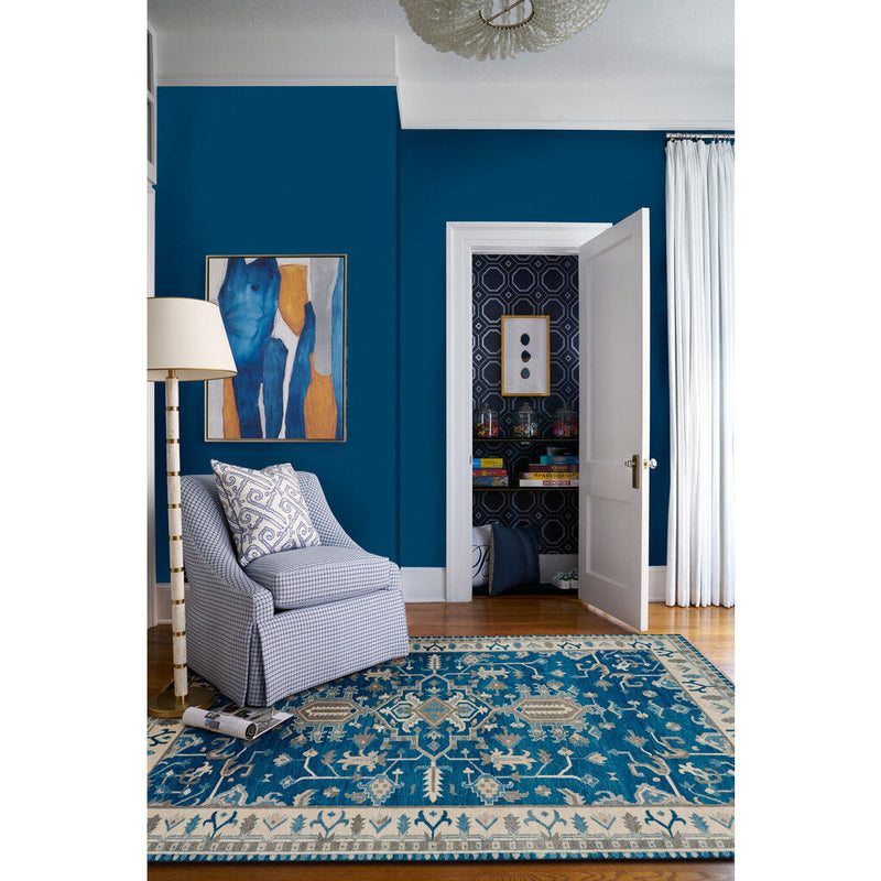 Solace Moonlight Hand Knotted Rug Rectangle Roomshot image