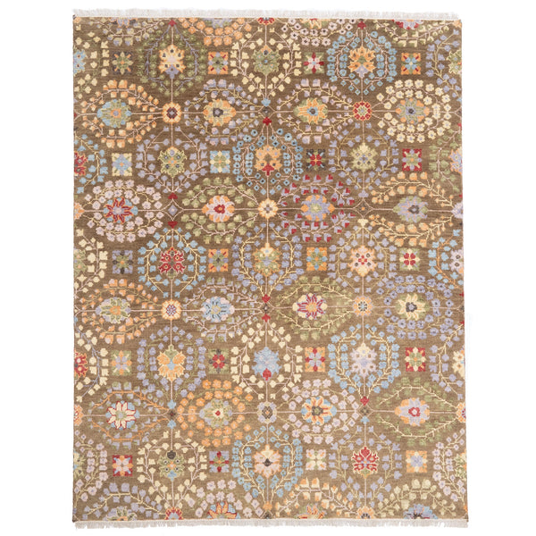 Kerrington-Eisley Olive Multi Hand Knotted Rug Rectangle image