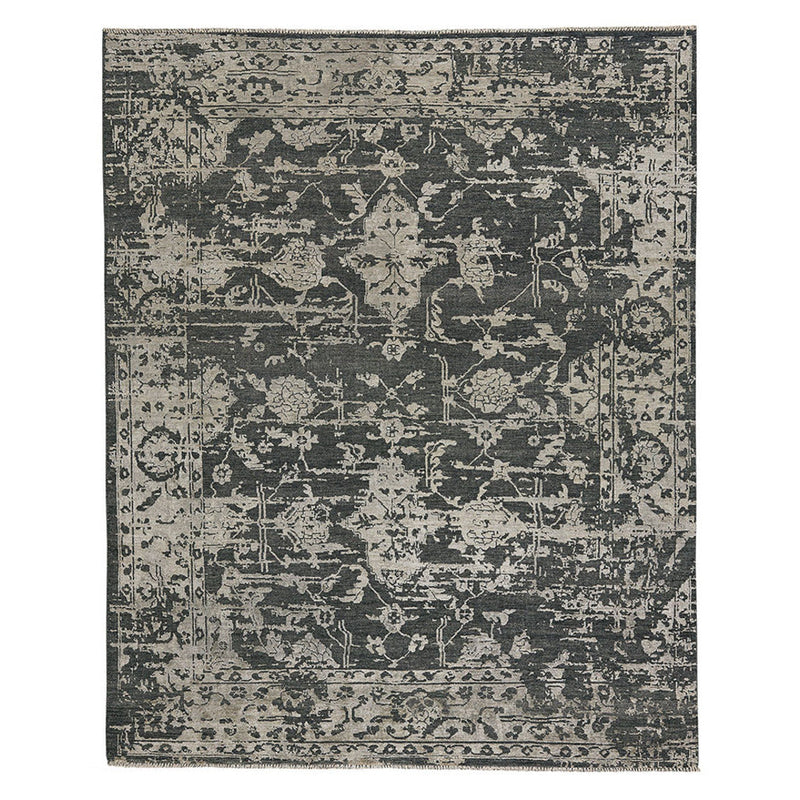 Makrana Charcoal Hand Knotted Rug Rectangle SiloR image