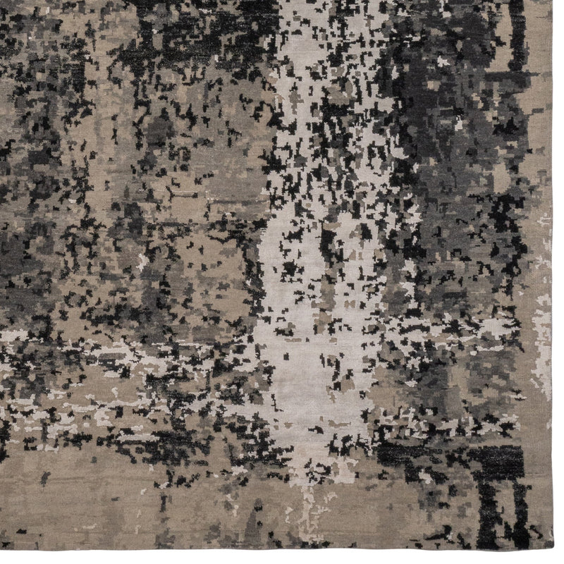 Tasanee Carbon Hand Knotted Rug Rectangle Corner image