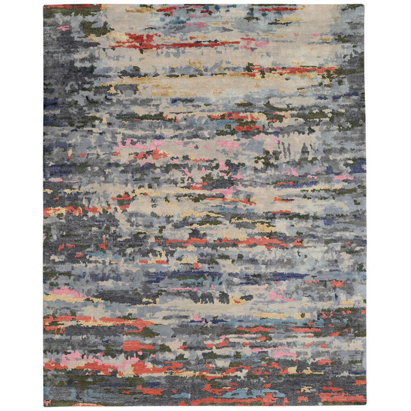 Tasanee Charcoal Multi Hand Knotted Rug Rectangle SiloR image