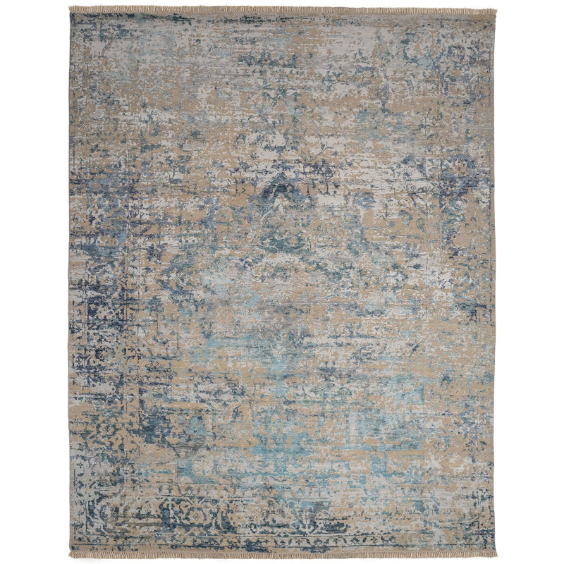 Carrara Aqua Hand Knotted Rug Rectangle SiloR image