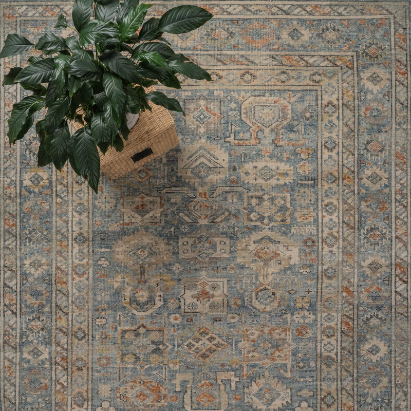 Braymore-Barrett Medium Blue Hand Knotted Rug Rectangle Roomshot image