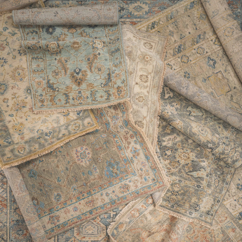 Braymore-Barrett Medium Blue Hand Knotted Rug Rectangle Roomshot image