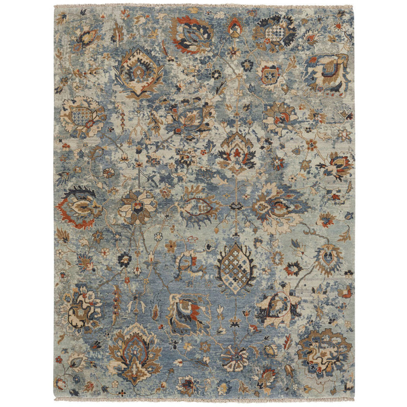 Marmara Slate Blue Hand Knotted Rug Rectangle SiloR image