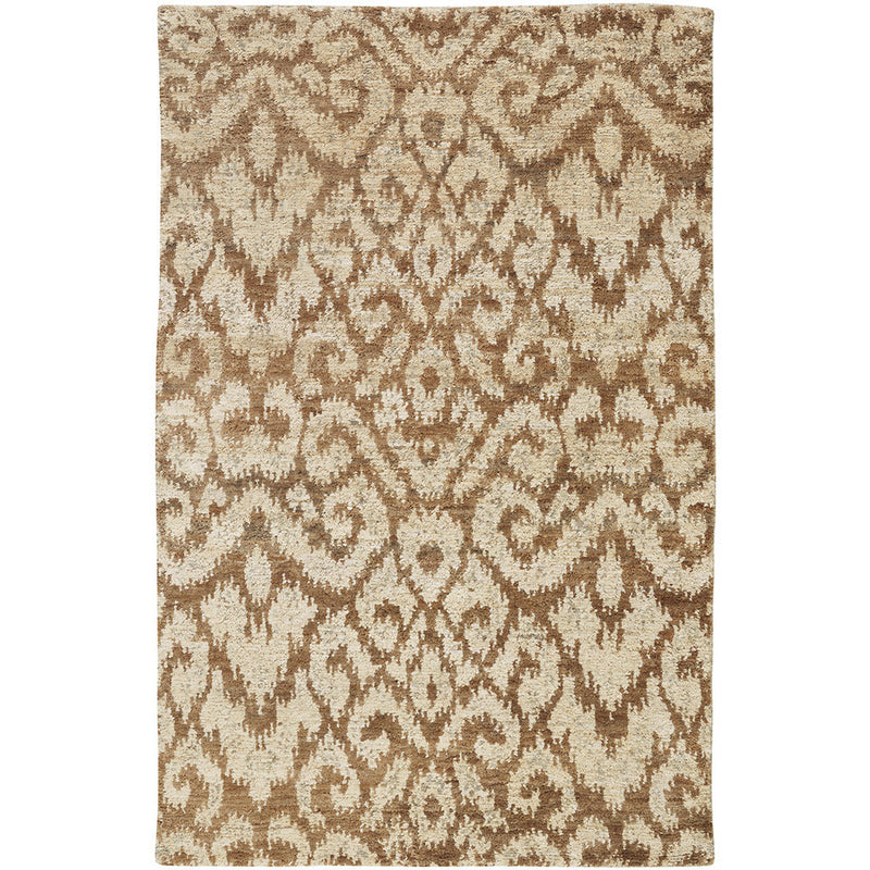 Thompson Ikat Wheat Hand Knotted Rug Rectangle SiloR image