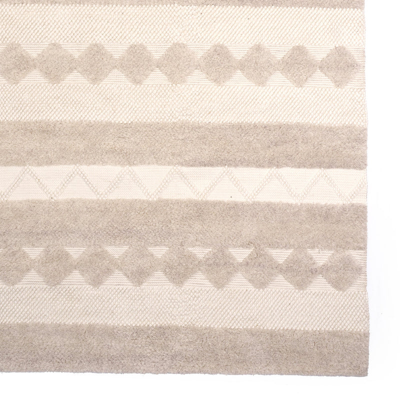 Boho Bliss Alabaster Hand Woven Area Rug Rectangle Corner image