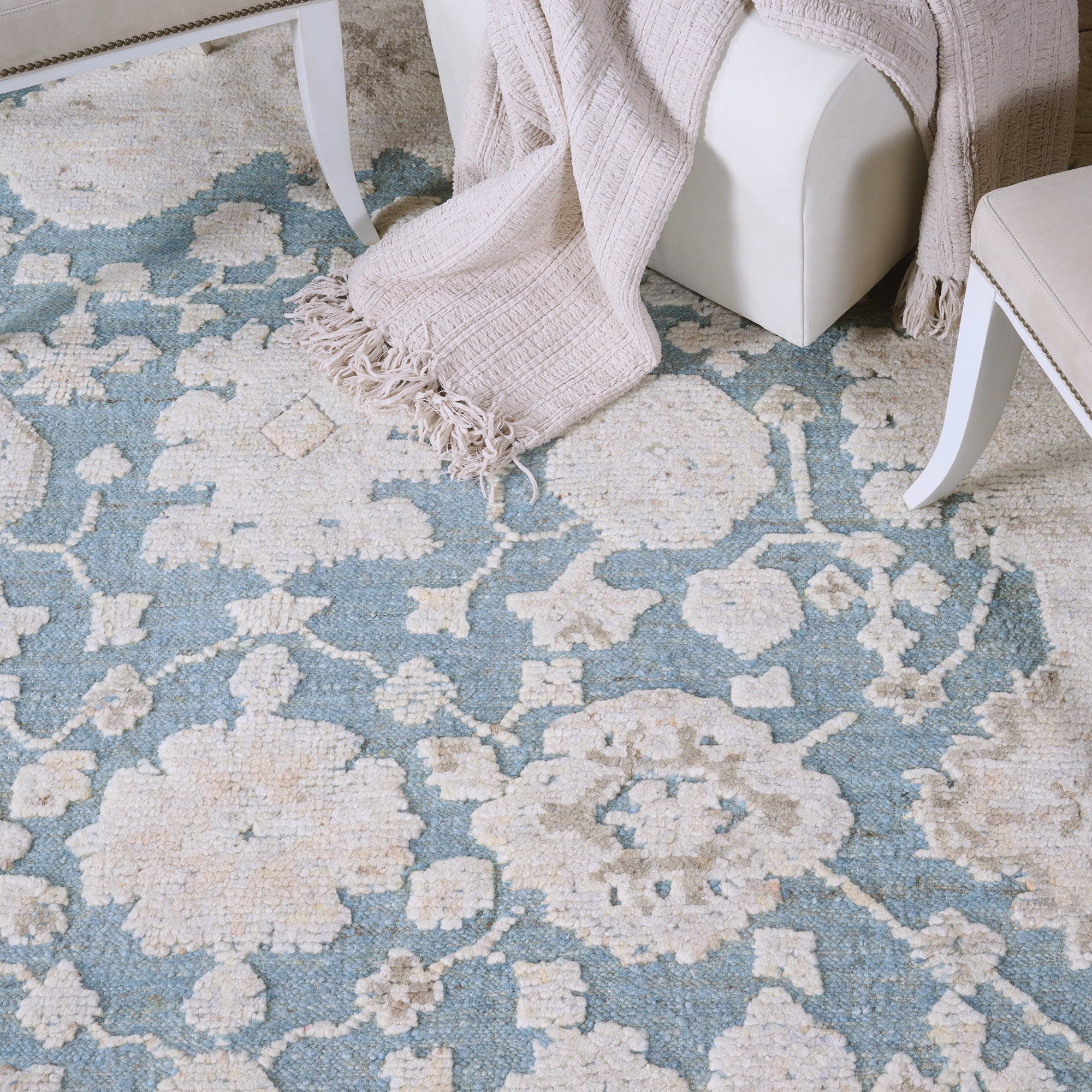 Winthrope Azure Hand Knotted Rug Rectangle image