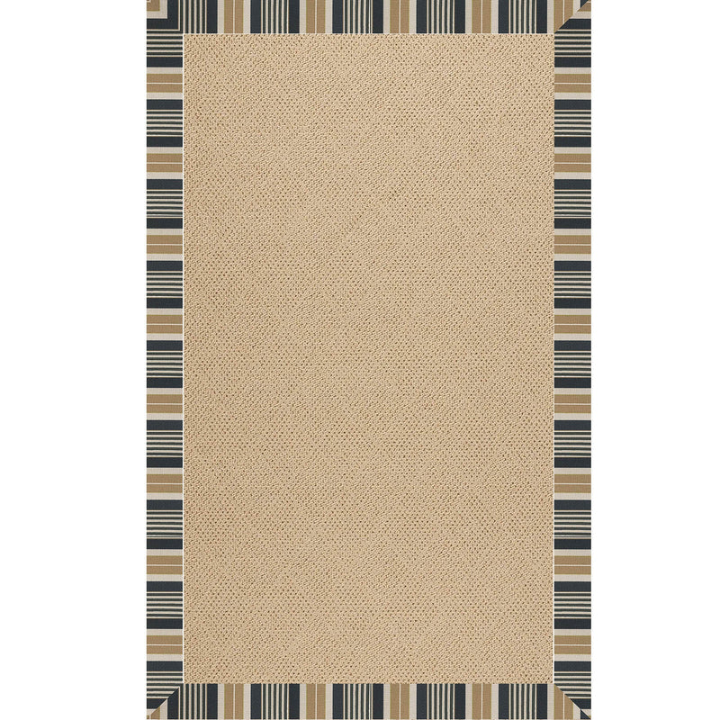 Creative Concepts-Cane Wicker Long Hill Ebony Indoor/Outdoor Bordere Rectangle SiloR image