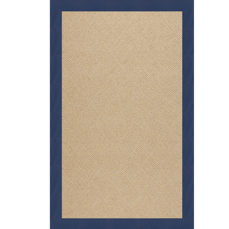 Creative Concepts-Cane Wicker Canvas Navy Indoor/Outdoor Bordere Rectangle SiloR image