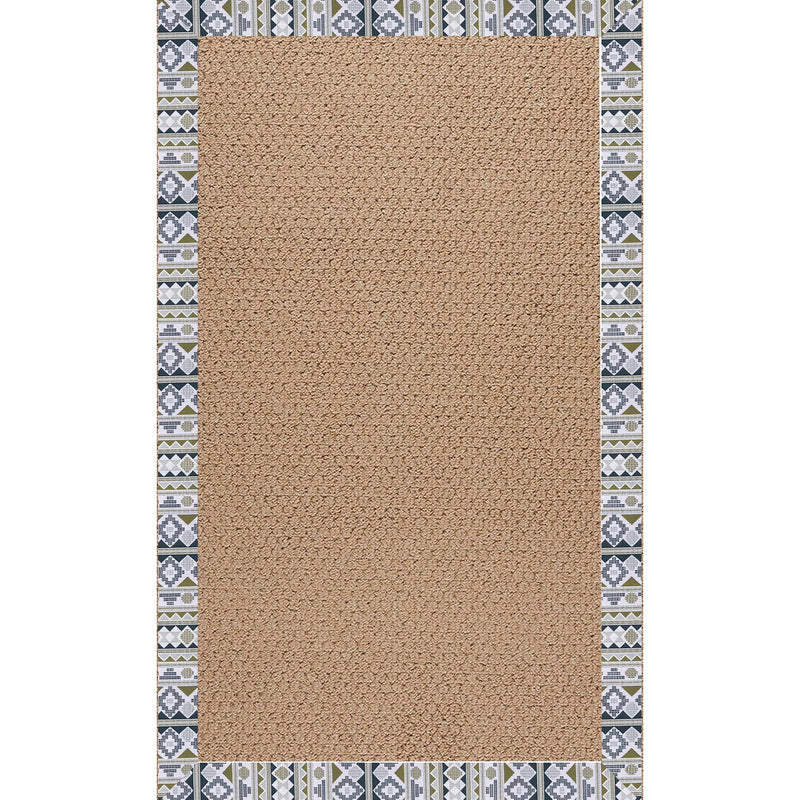 Creative Concepts-Raffia Inca Lime Indoor/Outdoor Bordere Rectangle SiloR image