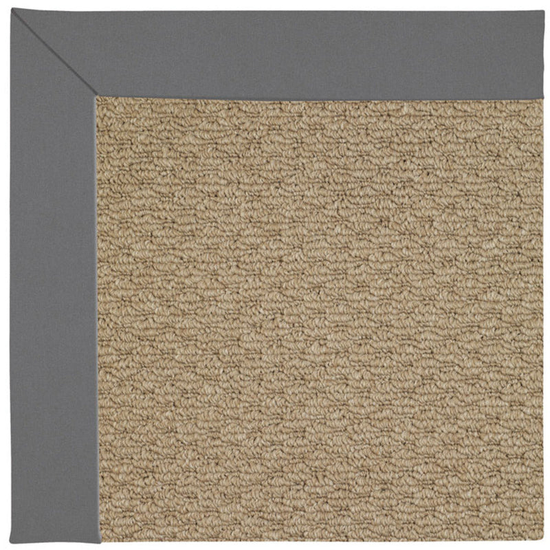 Creative Concepts-Raffia Canvas Charcoal Indoor/Outdoor Bordere  SiloG image