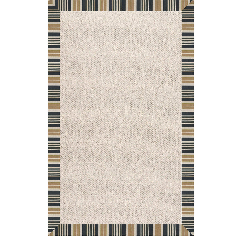 Creative Concepts-White Wicker Long Hill Ebony Indoor/Outdoor Bordere Rectangle SiloR image