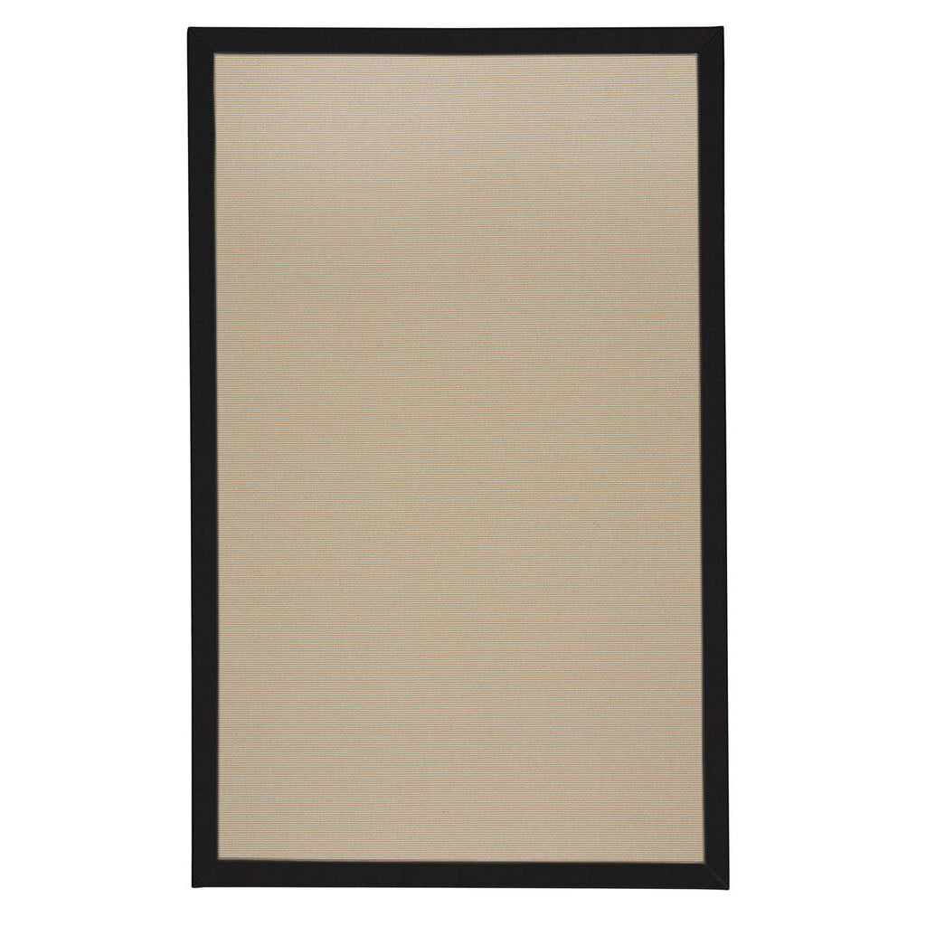 Creative Concepts-Beach Sisal Canvas Black Indoor/Outdoor Bordere Rectangle image