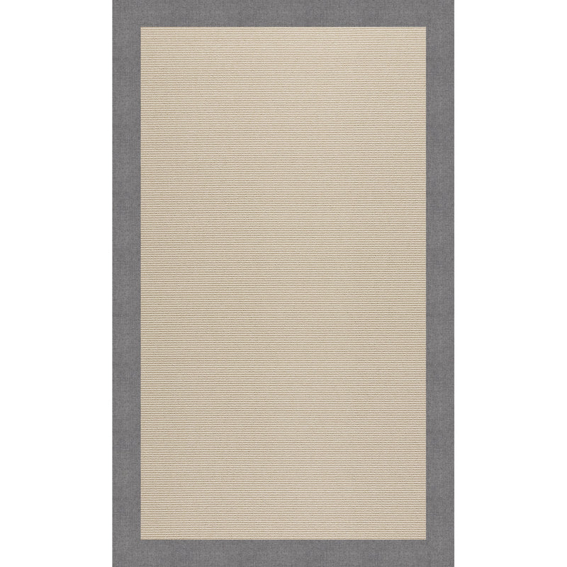 Creative Concepts-Beach Sisal Canvas Slate Indoor/Outdoor Bordere Rectangle SiloR image