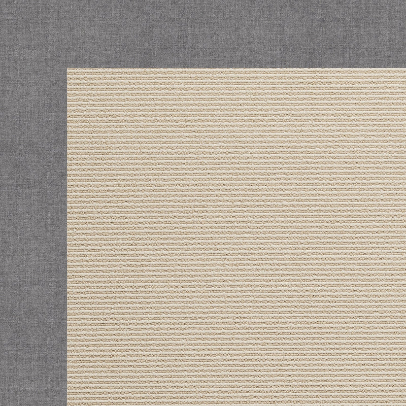 Creative Concepts-Beach Sisal Canvas Slate Indoor/Outdoor Bordere Rectangle Corner image