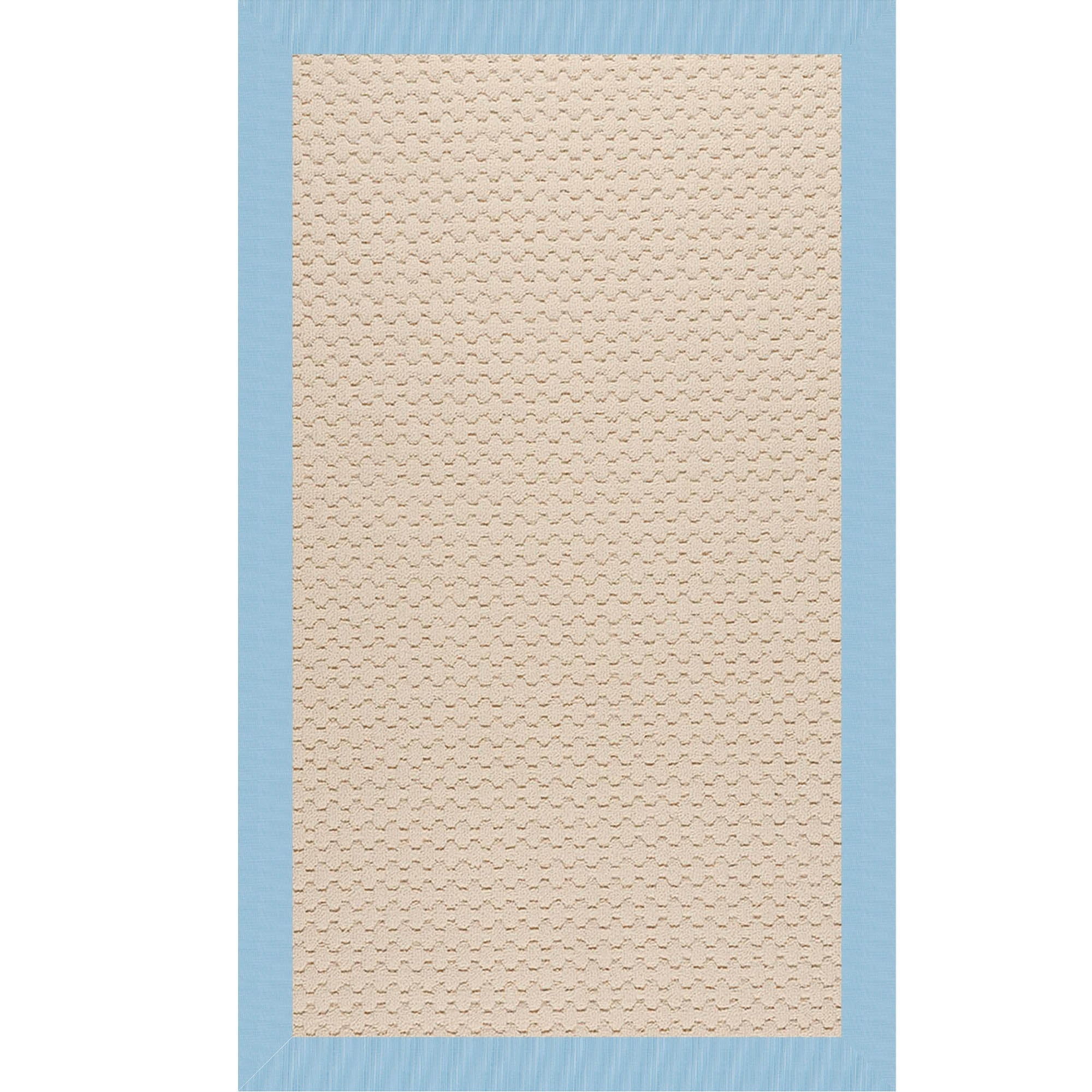 Creative Concepts-Beach Sisal Canvas Air Blue Indoor/Outdoor Bordere Rectangle image