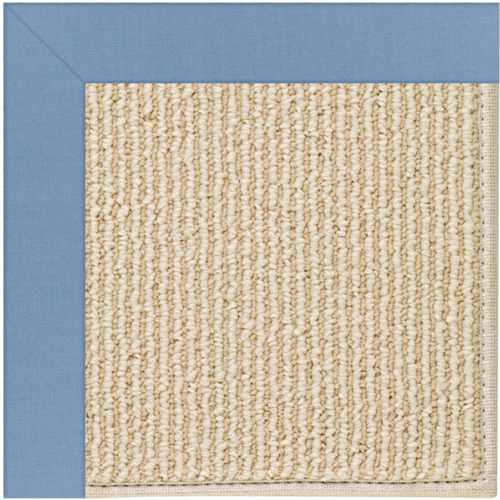 Creative Concepts-Beach Sisal Canvas Air Blue Indoor/Outdoor Bordere Rectangle image