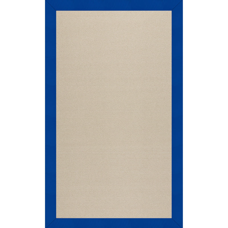 Creative Concepts-Beach Sisal Canvas Pacific Blue Indoor/Outdoor Bordere Rectangle SiloR image