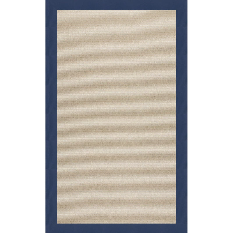 Creative Concepts-Beach Sisal Canvas Navy Indoor/Outdoor Bordere Rectangle SiloR image