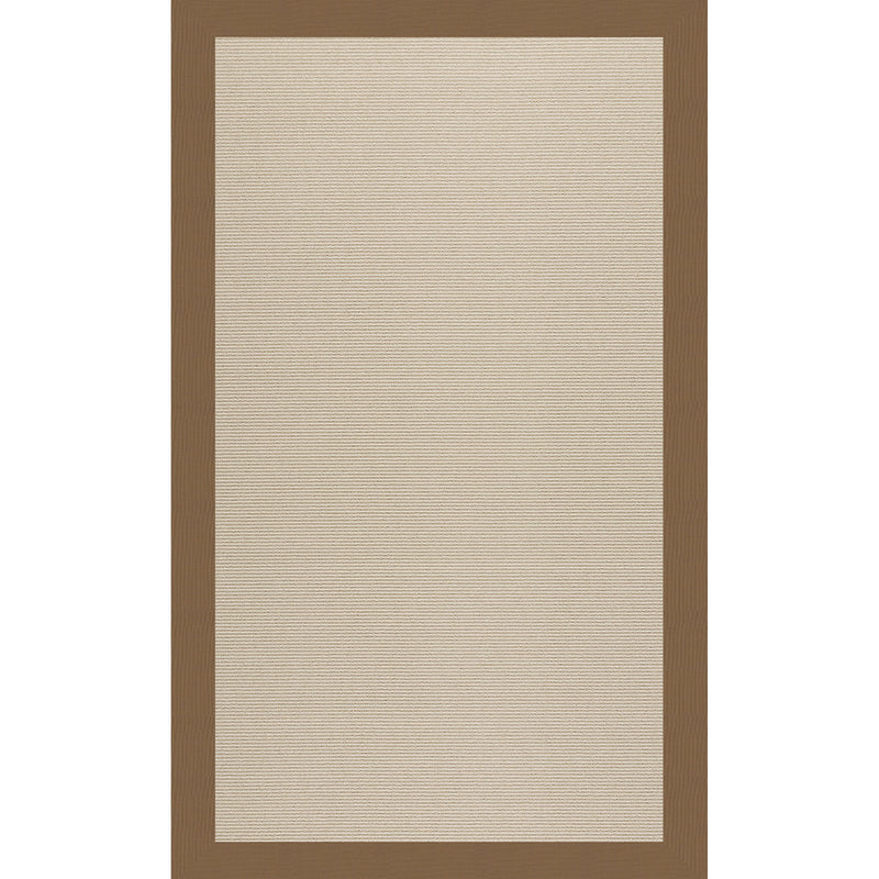 Creative Concepts-Beach Sisal Canvas Cocoa Indoor/Outdoor Bordere Rectangle SiloR image